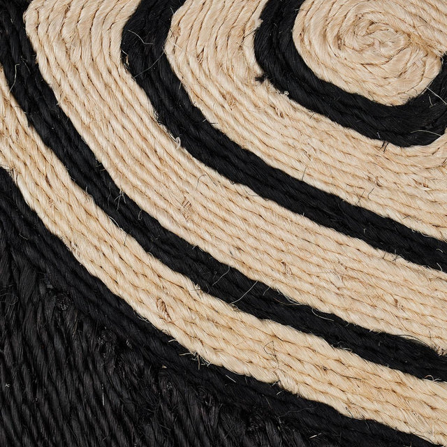 Schumacher Black & Natural 6.42' x 7.75' Tortuga Rug