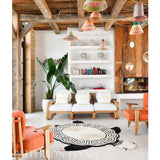 Schumacher Black & Natural 6.42' x 7.75' Tortuga Rug