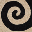 Schumacher Black & Natural 4.75' x 9' Caracol Rug