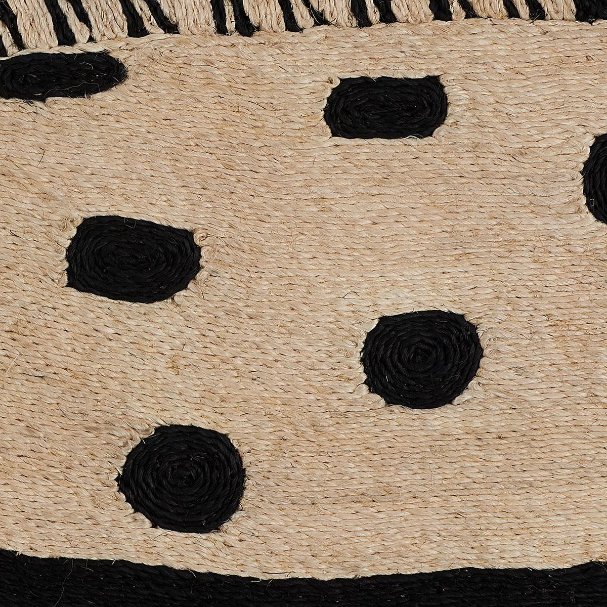 Schumacher Black & Natural 1.25' x 3' Trucha Rug Small