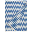 Schumacher Blue & White 51" x 67" Chevron Throw