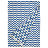 Schumacher Blue & White 51" x 67" Chevron Throw
