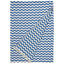 Schumacher Blue & White 51" x 67" Chevron Throw