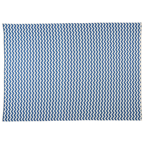 Schumacher Blue & White 51" x 67" Chevron Throw
