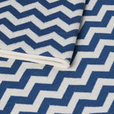 Schumacher Blue & White 51" x 67" Chevron Throw