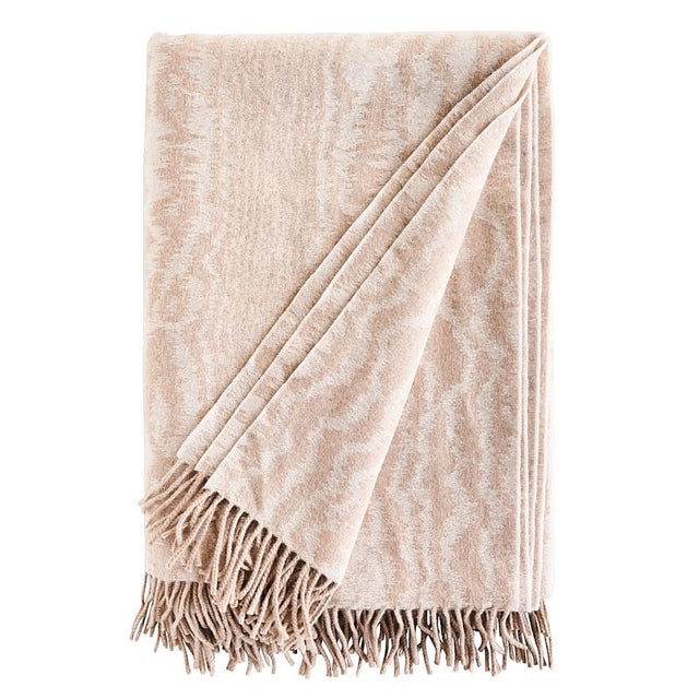 Schumacher Cream 55" x 78" Moire Throw