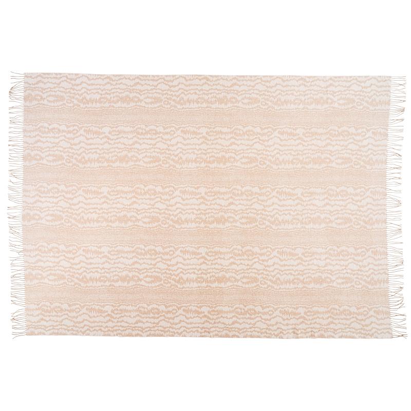 Schumacher Cream 55" x 78" Moire Throw