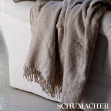Schumacher Cream 55" x 78" Moire Throw