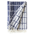 Schumacher Plaid Throw Navy 55" x 78" Pillow