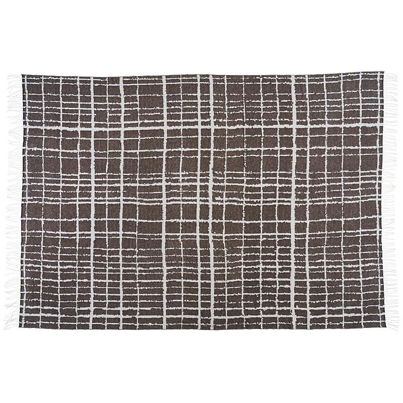 Schumacher Plaid Throw Brown 55" x 78" Pillow