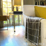 Schumacher Plaid Throw Brown 55" x 78" Pillow