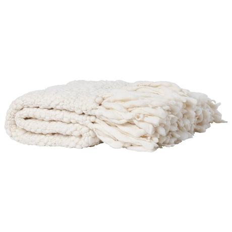 Schumacher Off White 43" x 63" Cloud Wool Throw