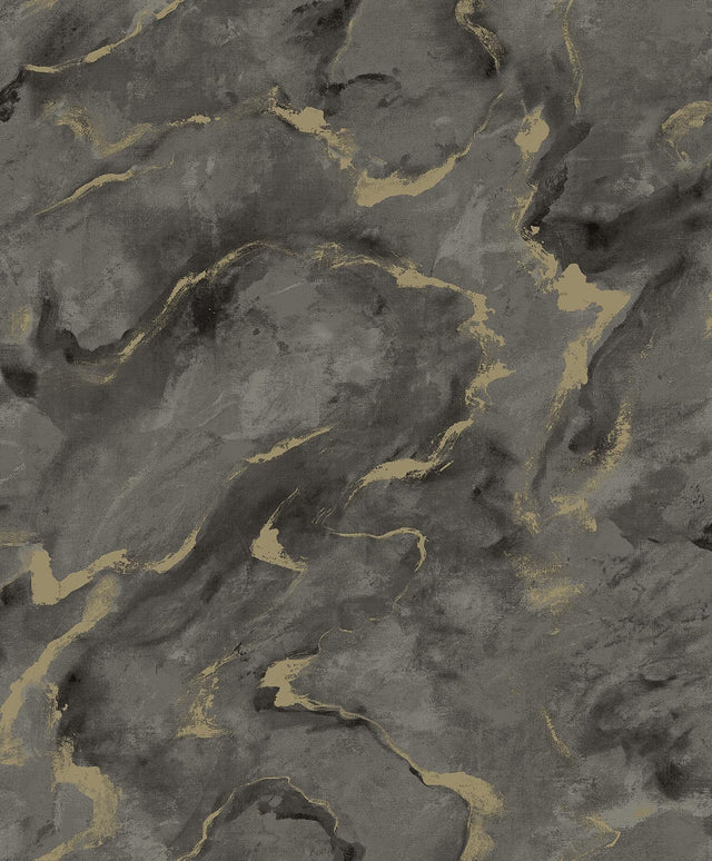 A-Street Prints Silenus Charcoal Marbled Wallpaper
