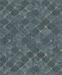 A-Street Prints Pilak Blue Ogee Tile Wallpaper