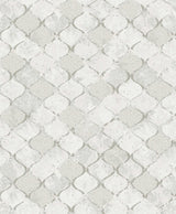 A-Street Prints Pilak Silver Ogee Tile Wallpaper