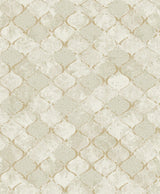 A-Street Prints Pilak Ogee Tile Gold Wallpaper