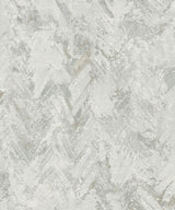 A-Street Prints Amesemi Light Grey Distressed Herringbone Wallpaper