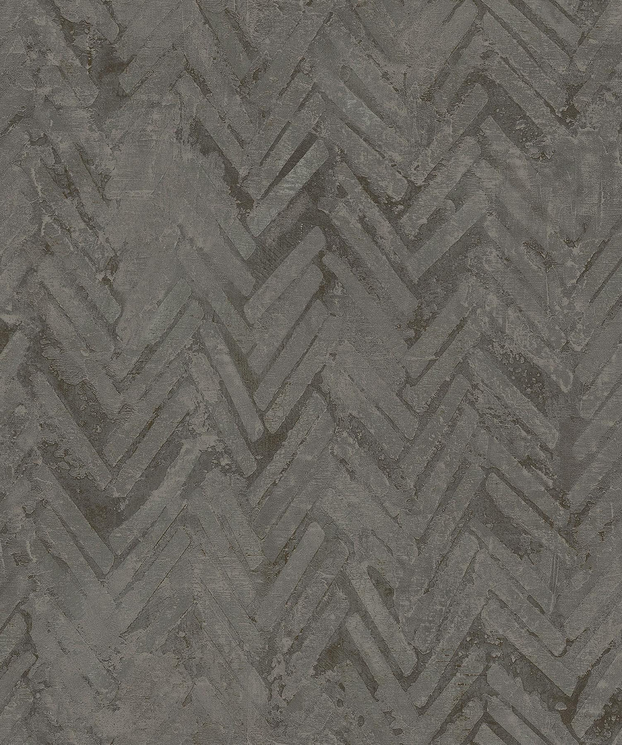 A-Street Prints Amesemi Dark Grey Distressed Herringbone Wallpaper