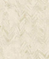 A-Street Prints Amesemi Cream Distressed Herringbone Wallpaper