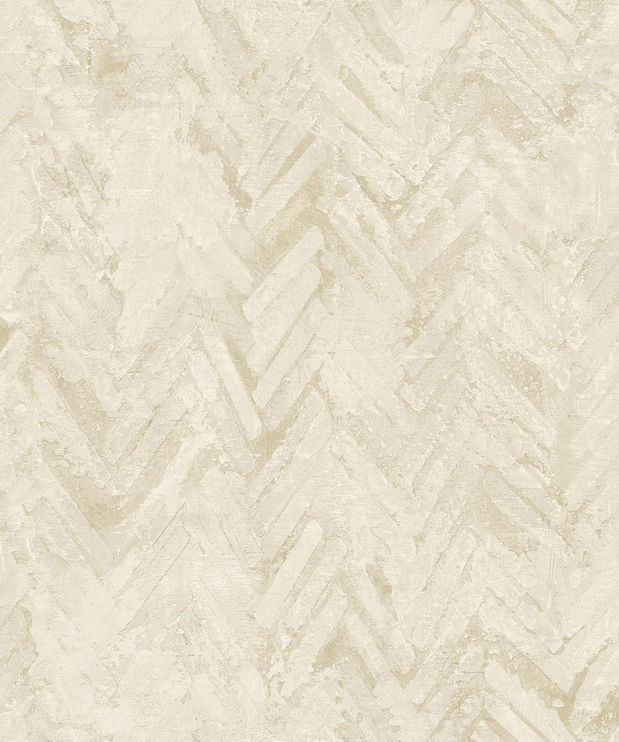 A-Street Prints Amesemi Distressed Herringbone Cream Wallpaper