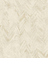 A-Street Prints Amesemi Distressed Herringbone Cream Wallpaper