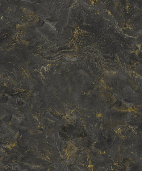 A-Street Prints Meness Black Metallic Marbling Wallpaper