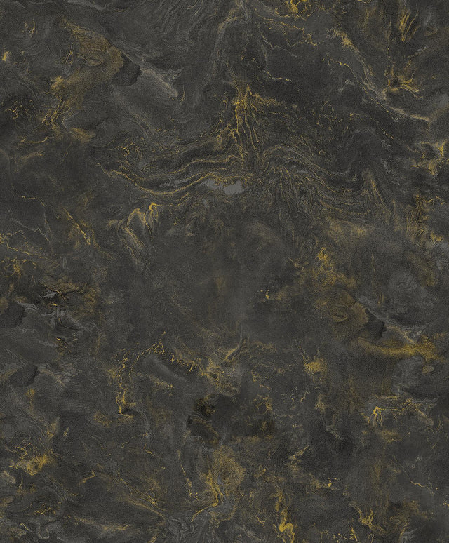 A-Street Prints Meness Black Metallic Marbling Wallpaper