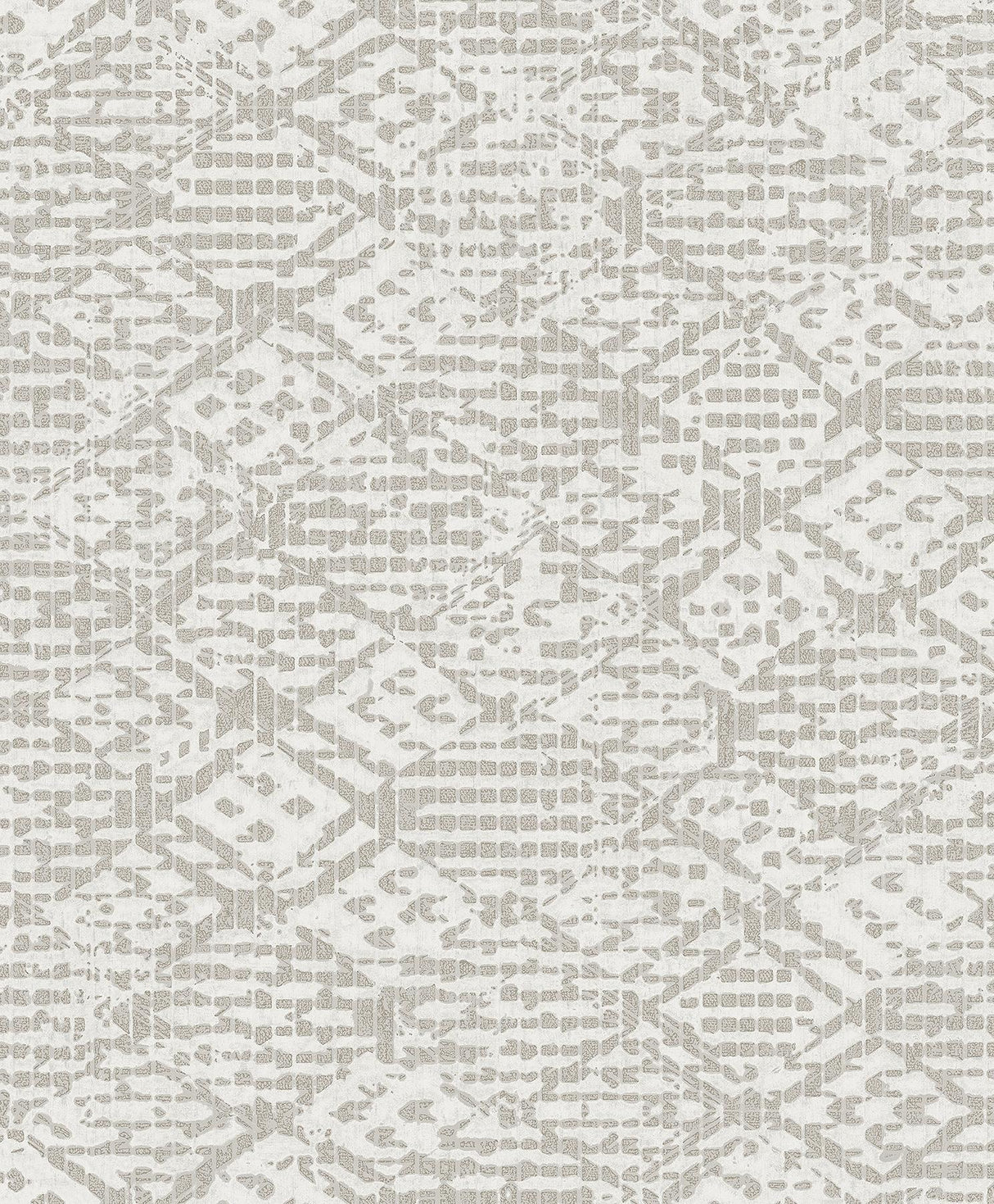 A-Street Prints Helene Glitter Geometric Silver Wallpaper