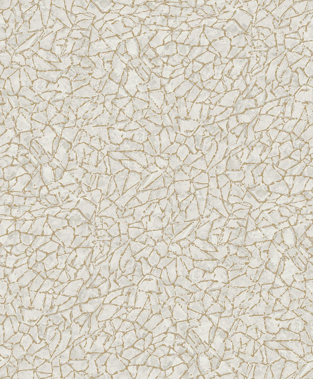 A-Street Prints Soma Silver Metallic Crackling Wallpaper