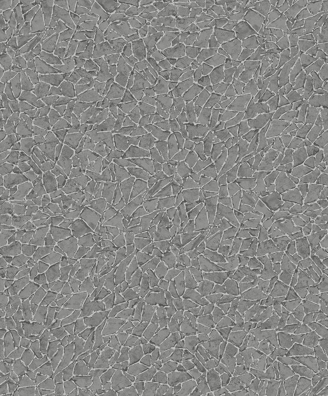 A-Street Prints Soma Sterling Metallic Crackling Wallpaper