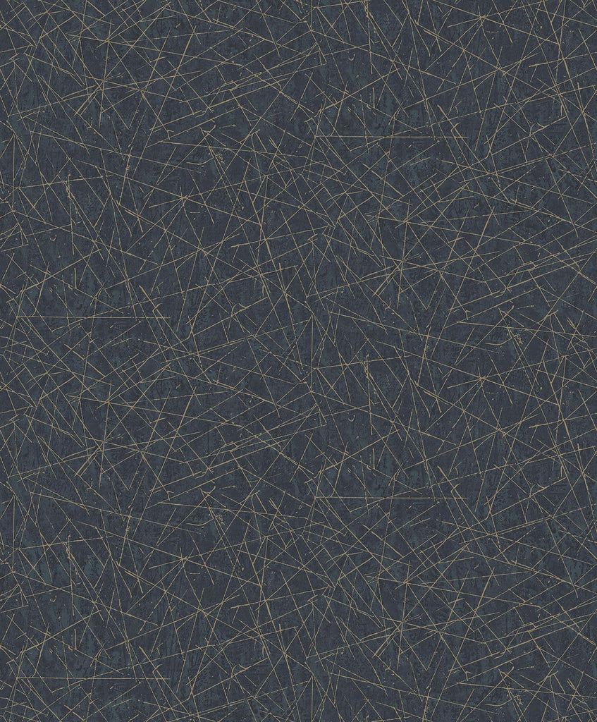 A-Street Prints Bulan Abstract Lines Dark Blue Wallpaper