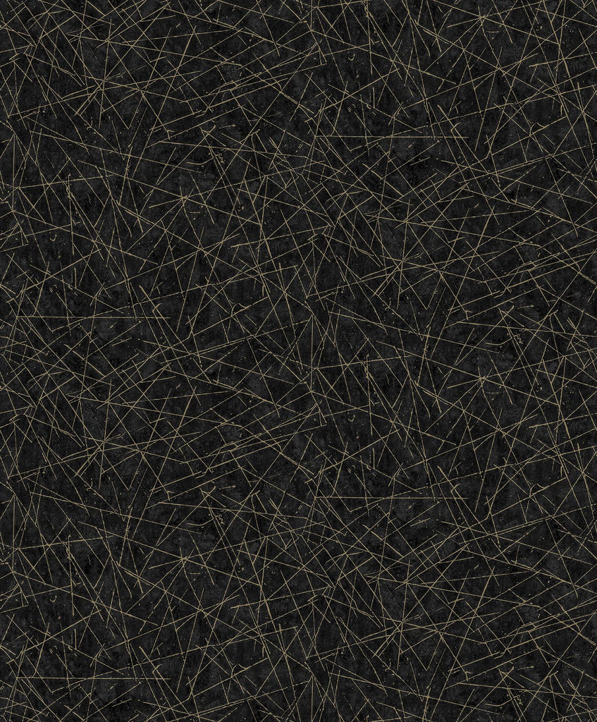 A-Street Prints Bulan Abstract Lines Black Wallpaper