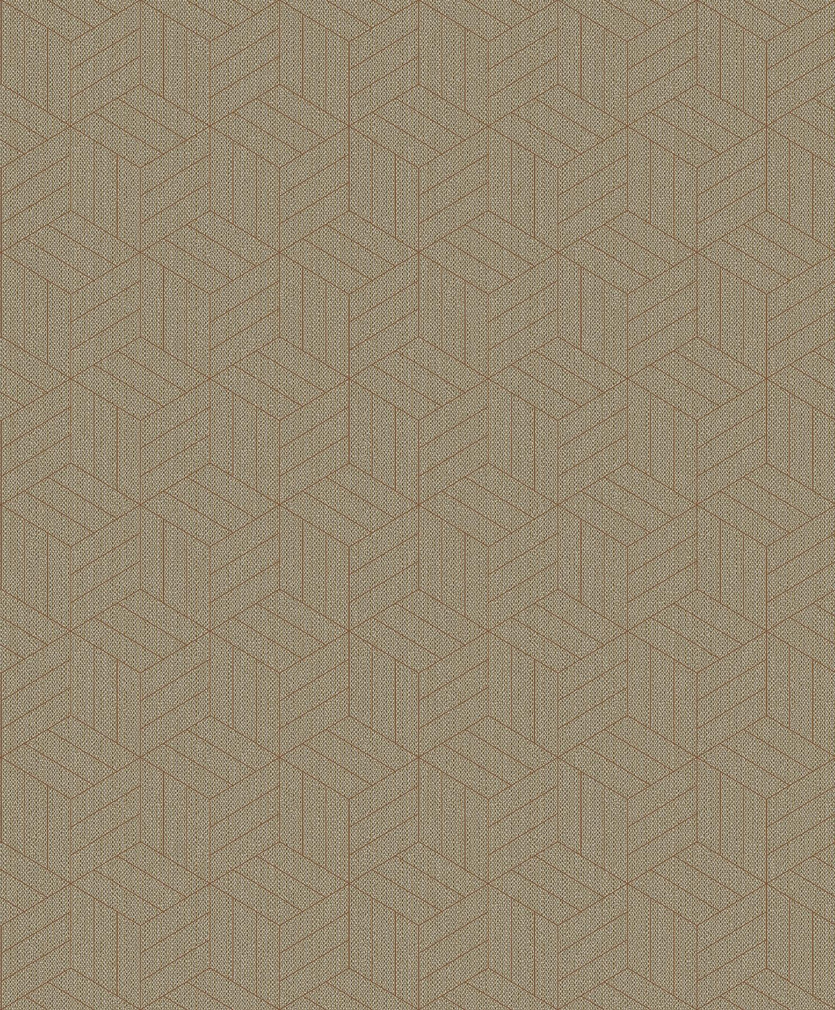 A-Street Prints Izarra Geometric Block Copper Wallpaper