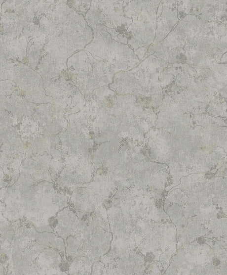 A-Street Prints Mahina Floral Vine Pewter Wallpaper