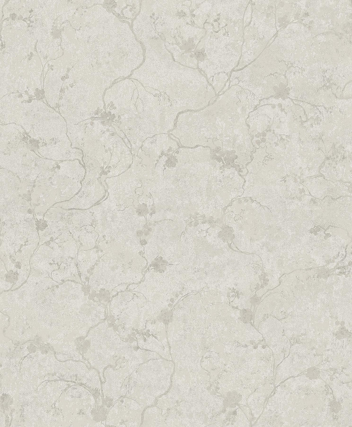 A-Street Prints Mahina Silver Floral Vine Wallpaper