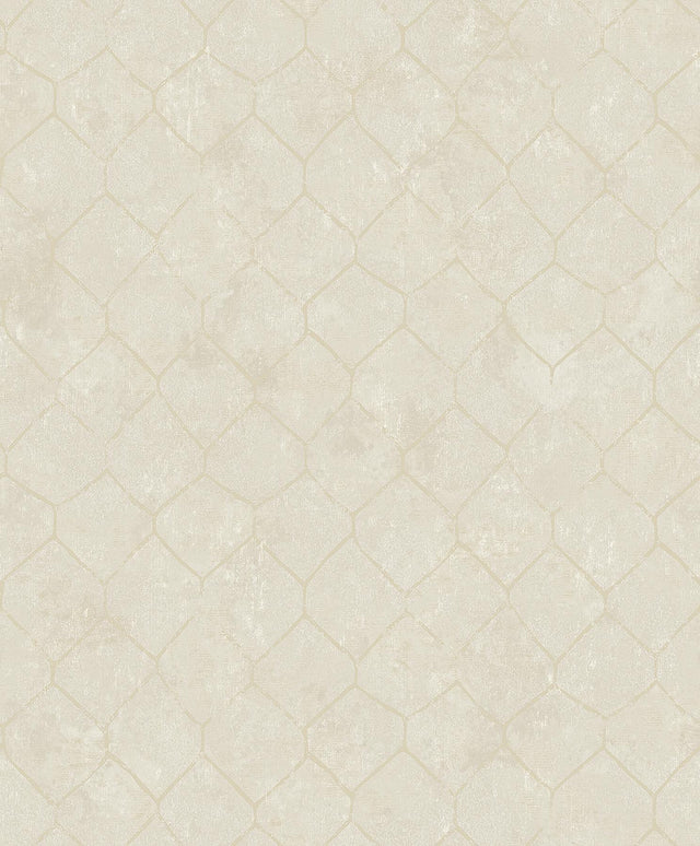 A-Street Prints Rauta Pearl Hexagon Tile Wallpaper