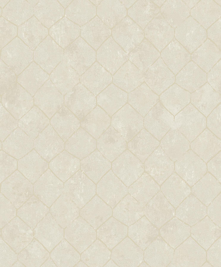 A-Street Prints Rauta Pearl Hexagon Tile Wallpaper