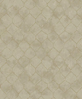 A-Street Prints Rauta Gold Hexagon Tile Wallpaper
