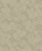 A-Street Prints Rauta Hexagon Tile Gold Wallpaper