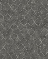 A-Street Prints Rauta Hexagon Tile Pewter Wallpaper