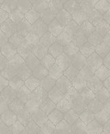A-Street Prints Rauta Silver Hexagon Tile Wallpaper