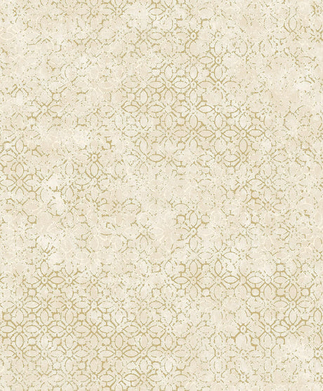 A-Street Prints Khauta Champagne Floral Geometric Wallpaper