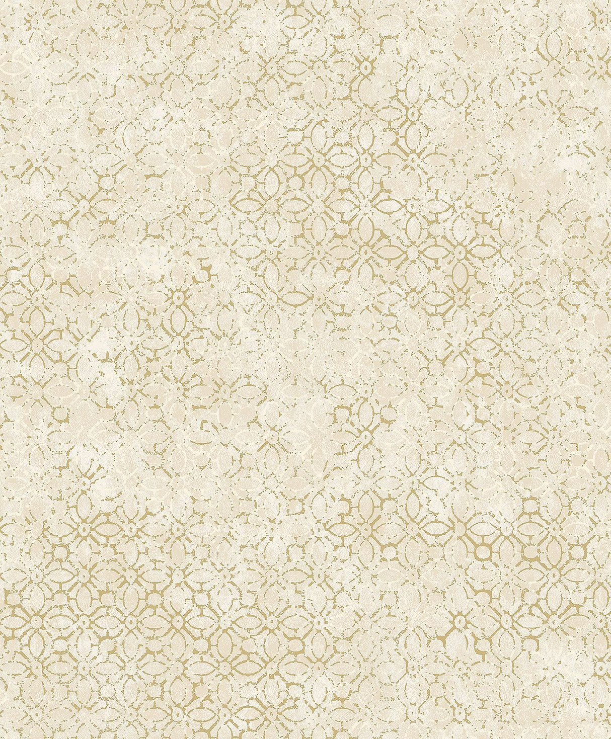 A-Street Prints Khauta Floral Geometric Champagne Wallpaper