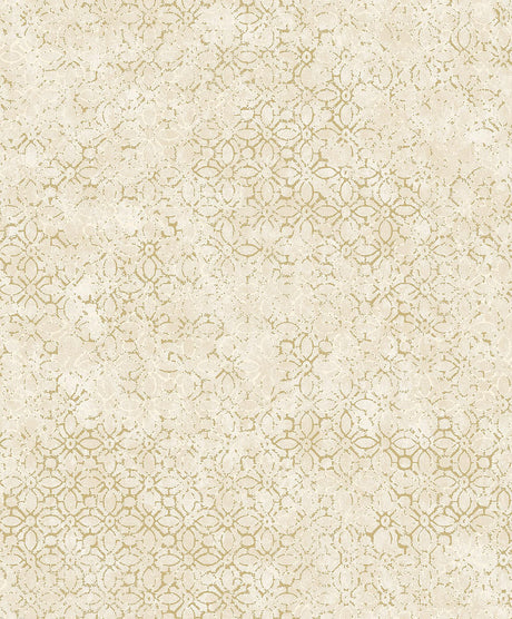 A-Street Prints Khauta Floral Geometric Champagne Wallpaper