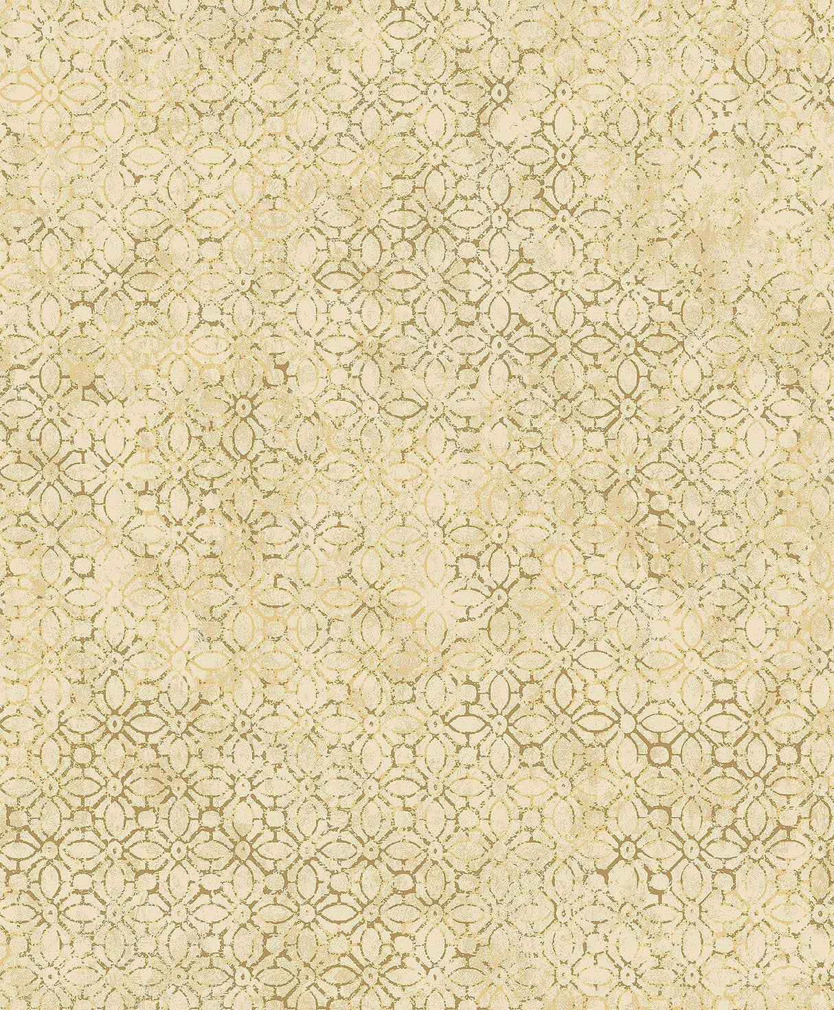 A-Street Prints Khauta Gold Floral Geometric Wallpaper