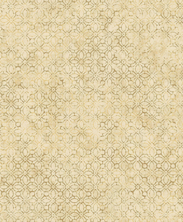A-Street Prints Khauta Gold Floral Geometric Wallpaper