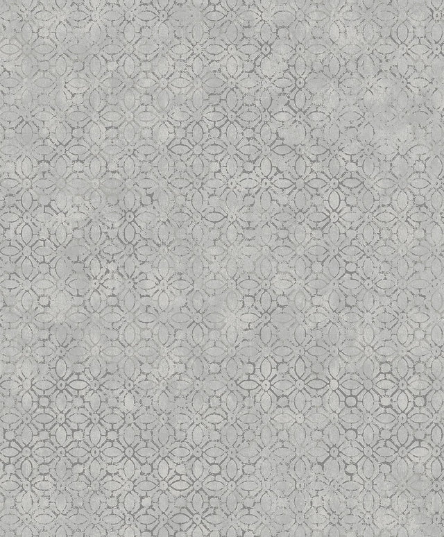A-Street Prints Khauta Sterling Floral Geometric Wallpaper