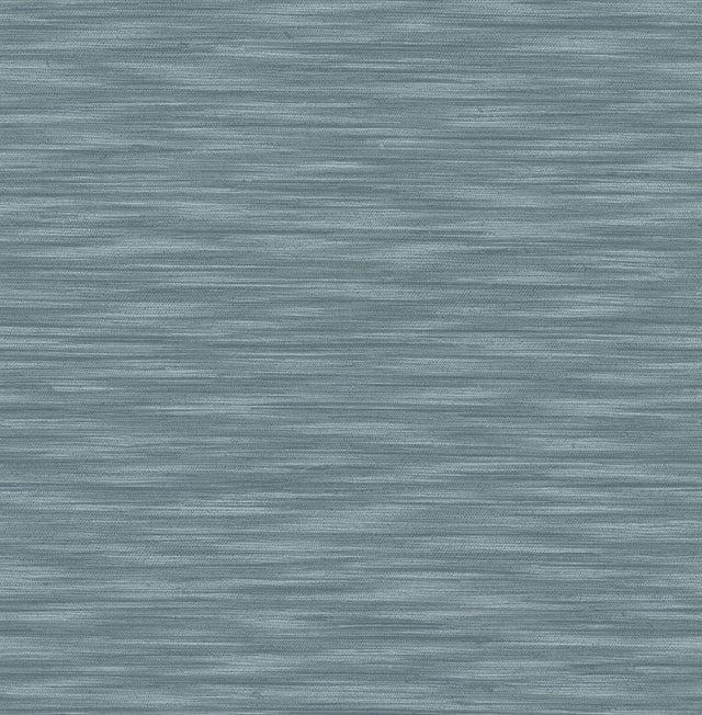 A-Street Prints Benson Dark Blue Faux Fabric Wallpaper