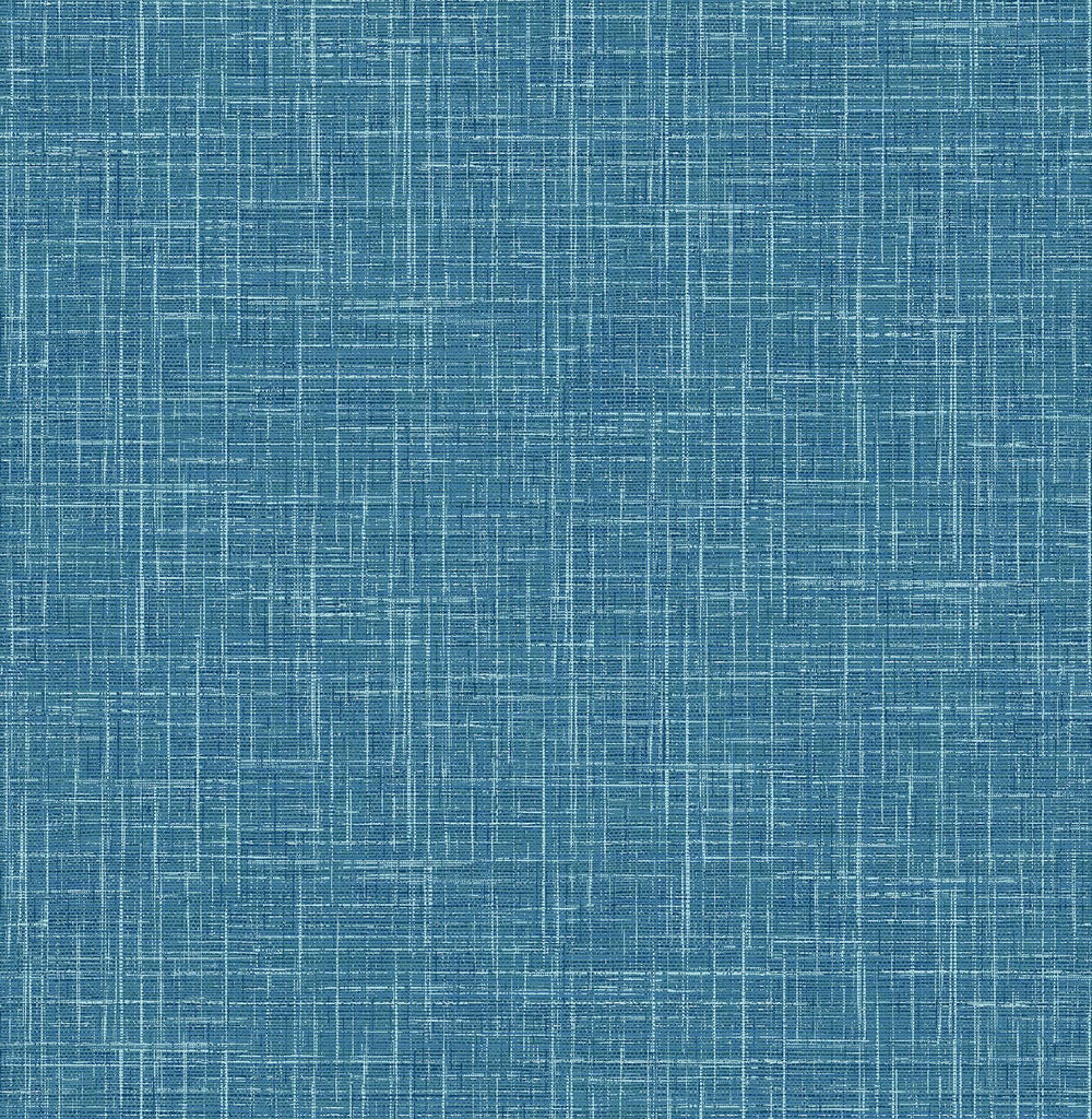 A-Street Prints Emerson Linen Blue Wallpaper