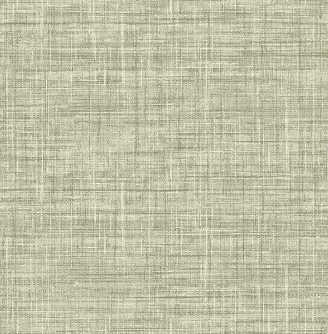 A-Street Prints Tuckernuck Green Linen Wallpaper